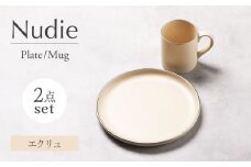 【美濃焼】Nudie プレート・マグカップ2点セット（エクリュ）【Felice-フェリーチェ-藤田陶器】 [MBX104]