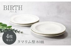 【美濃焼】バース タマリム型 8.0皿 4枚セット 美濃焼【カネ定製陶】 [MEI046]