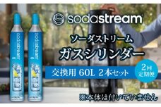 【2本×2回定期便】ソーダストリーム ガスシリンダー交換用60L【ソーダストリーム】炭酸水 水 ソーダ水 [MDN007]