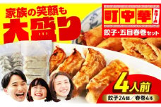 加登屋の町中華 餃子・春巻セット 4人前 【加登屋食堂】冷凍餃子 簡単 おすすめ [MGQ005]