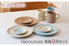 【美濃焼】miBRAND TRICK FLOWER 食器９点セット【見谷陶器】食器セット 豆皿 中皿 マグカップ [MCG068]