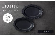 【美濃焼】fiorire-フィオリーレ-オーバルプレート 2枚セット（black×black）【Felice-フェリーチェ-藤田陶器】 [MBX111]