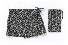 350 Chrysanthemum 巻きスカート×ショール（袋付き） 花柄 Mサイズ
