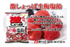1098 【3月～9月受付限定】桃太郎製菓 激しょっぱ生梅塩飴 1kg×1袋 塩あめ 塩分補給 夏バテ防止 熱中症対策 運動 スポーツ 夏 屋外作業 業務用 大容量 個包装 