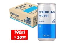 1140 神戸居留地 スパークリングウォーター 強炭酸水 190ml×30本 １ケース プレーン ソーダ 炭酸飲料 炭酸水 割り材 缶