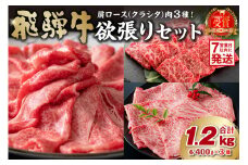 【7営業日以内発送】飛騨牛セット　肩ロース（クラシタ）肉（すき焼き用・しゃぶしゃぶ用・焼き肉用）各400g【岐阜県 可児市 お肉 肉 牛肉 ブランド牛 ブランド和牛 柔らかい 旨味 霜降り お取り寄せ グルメ 】