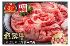 【7営業日以内発送】飛騨牛　しゃぶしゃぶ用（ロース700ｇ）【岐阜県 可児市 お肉 肉 牛肉 ロース肉 和牛 ブランド牛 ブランド和牛 柔らかい 濃厚 霜降り 旨味 しゃぶしゃぶ 冷凍 お取り寄せ グルメ 】