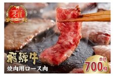 飛騨牛　焼肉用（ロース700g）【岐阜県 可児市 お肉 肉 牛肉 ロース肉 和牛 ブランド牛 ブランド和牛 焼肉 柔らかい 濃厚 霜降り 甘味 香り 冷凍 お取り寄せ グルメ 】