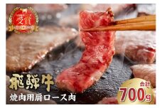 飛騨牛　焼肉用（肩ロース700g）【岐阜県 可児市 お肉 肉 牛肉 焼肉 和牛 ブランド牛 ブランド和牛 柔らかい 濃厚 赤身肉 霜降り 冷凍 肩ロース肉 甘味 香り 旨味 お取り寄せ グルメ 】