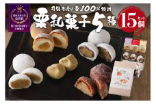 老舗和菓子屋がお届けする、「栗きんとん」ほか栗菓子5種15個セット【  岐阜県 可児市 お菓子 菓子 和菓子 つぶあん 大福 化粧箱 贈り物 ギフト 冷凍 栗 手作り お取り寄せ 】