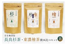「長良杉茶」「東濃檜茶」飲み比べセットＢ　完全無添加