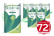 エリエール トイレットティシュー 12R ダブル（12ロール×6パック） 【 トイレットペーパー 香り付き 30m巻 日用品 トイレ 新生活 備蓄 防災 消耗品 生活雑貨 生活用品 ストック パルプ100％ 岐阜県 可児市 】
