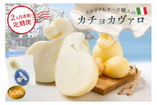 【定期便】カチョカヴァロ Caciocavallo 500g(2カ月連続お届け)【 岐阜県 可児市 しぼりたて 高品質 熟成 セミハードチーズ 食感 濃厚 ミルク 風味 歴史 伝統 グリル 野菜 パン キノコ 赤身肉 】