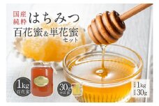 Honey farm Mel『国産純粋はちみつ』百花蜜1kgと単花蜜30g【  岐阜県 可児市 養蜂 蜂蜜 国産 調味料 はちみつレモン 百花蜜 単花蜜 セレクト 非加熱 純粋蜂蜜 お取り寄せ グルメ 】