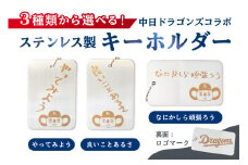 ステンレス製キーホルダー　やってみよう【中日ドラゴンズコラボ】【  岐阜県 可児市 選べる メッセージ 雑貨 プレゼント ギフト 小物 高級感 コラボ 直筆 メッセージ シンプル オシャレ ドラゴンズ 】