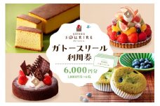 ガトースリール利用券（6,000円分）【岐阜県 可児市 お菓子 ケーキ 券 チケット 利用券 スイーツ ギフト プレゼント 焼菓子 贈り物 お取り寄せ 】