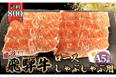 店主こだわり雌牛 飛騨牛A5等級　ロース　しゃぶしゃぶ用　約800g [No.067] ／ 牛肉 ブランド牛 鍋 メス牛 冷凍 岐阜県 特産