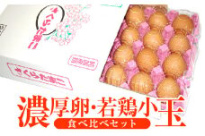 【山田養鶏】濃厚卵・若鶏小玉　食べ比べセット [No.187] ／ もみじたまご 純国産 新鮮 採れたて 岐阜県 特産