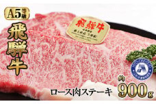 ロース肉ステーキ 5枚（約900g）　氷温(R)熟成　飛騨牛Ａ５等級 リキッドフリーズ [No.533] ／ 牛肉 ブランド牛 岐阜県 特産