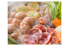 【バルバリー種】鴨ナベ串セット　3人前 [No.213] ／ 鴨肉 かも 鍋 なべ 串 モモ だんご スープ 鍋セット 岐阜県 特産品