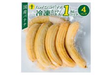 国産冷凍 カットバナナ  1kg 4パック [No.503] ／ 果物 ばなな 岐阜県