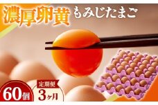 濃厚卵黄もみじたまご【60個入り】【3ヶ月連続】定期便 [No.935]  ／ タマゴ 純国産 新鮮 採れたて 岐阜県 特産