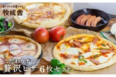 《すぐ届く!! 日時指定可》ピザ食べ比べセット 飛騨のチーズたっぷり ピザ贅沢セット【6枚】 ピザ 冷凍 パーティー 常備 惣菜 訳アリ わけあり ワケアリ 食べ比べ セット 20000円 2万円 [C0002] 飛騨市 日時指定可 牧成舎