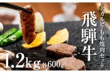 飛騨牛 上カルビ もも焼肉 セット 各６００ｇ 牛肉 和牛