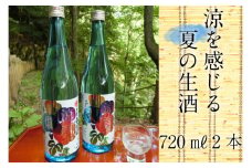 《夏季限定》【6～9月発送】飛騨娘生酒 涼夏絢爛 ７２０ｍｌ×２本 日本酒 地酒 seas28