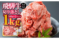 飛騨市産 厳選 飛騨牛 切り落とし 切落し A4・A5ランク 500g×2 1kg 牛肉 和牛 肉 a4 a5 牛丼 すき焼き 焼肉 カレー