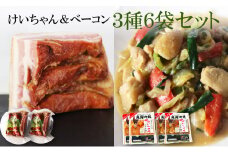 飛騨神岡名物 肉3種セット 鶏ちゃん２種＆ベーコン 3種6袋 地鶏 けいちゃん えごま 味噌 ベーコン 山之村牧場 神岡 セット 飛騨