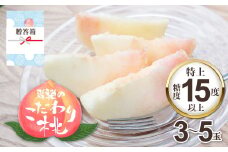 《事前予約》飛騨のこだわり桃 桃 特上 糖度15度以上 3－5玉 朝採れ 白桃 ※7月末～順次お届け