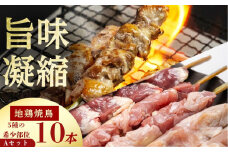 飛騨地鶏 焼き鳥 10本セットA 部位5種類 もも 皮 ふりそで ぼんじり せせり 希少部位 国産鶏肉 食べ比べ 