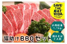 猫助けBBQセット 飛騨牛 黒毛和牛 国産 牛肉 豚肉 鶏肉 焼肉 焼きそば レジャー アウトドア バーベキュー BBQ ネコリパブリック(SAVE THE CAT HIDA支援)30000円 3万円 