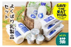 【牧成舎の白猫シリーズ】欲ばり乳製品セット 牛乳 飲むヨーグルト プレーンヨーグルト チーズ 人気 ネコリパブリック (SAVE THE CAT HIDA支援)15000円