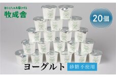 飛騨産ミルクと乳酸菌だけのプレーンヨーグルト20個 砂糖不使用 牧成舎