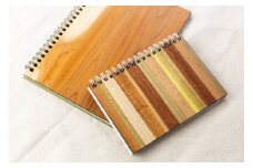 飛騨の木リングノート/A5＆A6 2冊セット ノートブック 文房具 ナチュラル 木製 一枚板 しましま 種類おまかせ 