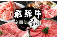 飛騨牛 3ヶ月 定期便 （ スライス すき焼き 焼肉） 3回 お楽しみ 食べ比べ 牛肉 肉 お肉 和牛 人気 定期 