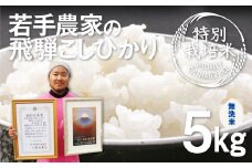 《先行予約》令和7年産【無洗米】こしひかり 5kg 特別栽培米 食味コンクール受賞農家の特別栽培米コシヒカリ 池本農園 syun108