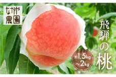 【8月上旬～20日頃発送】飛騨から産地直送桃 約1.5～2kg  5～6玉 syun194