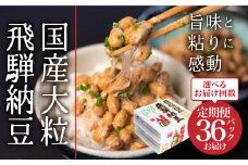 飛騨納豆 3連パック×12個×2回お届け 定期便