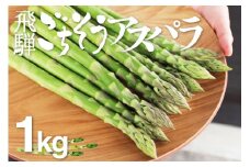 【先行予約 令和7年 2025年発送】《サイズL-2L》アスパラガス　朝採れ　飛騨のきれいな水と澄んだ空気が育んだ柔らか甘いアスパラガス 1.0kg！