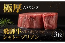 A5等級 飛騨牛 シャトーブリアンステーキ 3枚  ／ 牛肉 和牛 肉 ヒレ ステーキ にく 国産 極厚 厚切り 飛騨市 フィレ シャトーブリアン しゃとーぶりあん ひれ すてーき 肉 にく ヒレステーキ 黒毛和牛 飛騨牛  国産 飛騨岐阜人 a5 A5 a5等級 岐阜 希少  希少部位 1頭買い わぎゅう 