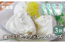 ＜１２月お届け月＞チーズ フレッシュ モッツァレラチーズ 3個 冷蔵  小分け 個包装 カプレーゼ パスタ ピザ おつまみ 前菜 サラダ 低温殺菌 新鮮 生乳 日時指定 乳製品 [A0076] 8000円 8千円