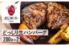 《簡易包装》うまい赤身にこだわった牛飼いの和牛肉ハンバーグ 200g×2個  飛米牛 生ハンバーグ 和牛100%