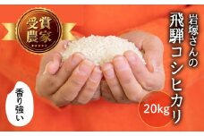 《先行予約》令和7年産 新米 飛騨産 コシヒカリ 20kg 精白米 飛騨の米 岩塚農園 白米 こしひかり お米 米 白米