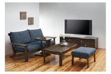 木楽 2人掛ソファ W155 オーク材 飛騨の家具 イバタインテリア 品番：LW-155 ソファ 家具 国産家具 飛騨市