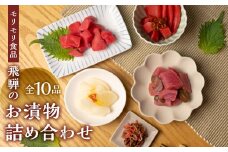 飛騨のお漬物 10点詰め合わせ 赤かぶ セット モリモリ食品 漬物 お漬物 食べくらべ 食べ比べ おつまみ 和食 おかず お惣菜 ご飯のお供 小分け 詰め合わせ 常温 自然 飛騨高山 保存料合成着色料不使用 無添加 飛騨産原材料 特産物 [q2858]