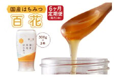 [6ヶ月定期便]《国産はちみつ》百花 (300g×3本) [1031]