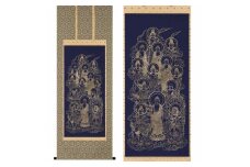 掛け軸「十三佛」箔押 尺五立 掛軸 仏具 [1213]
